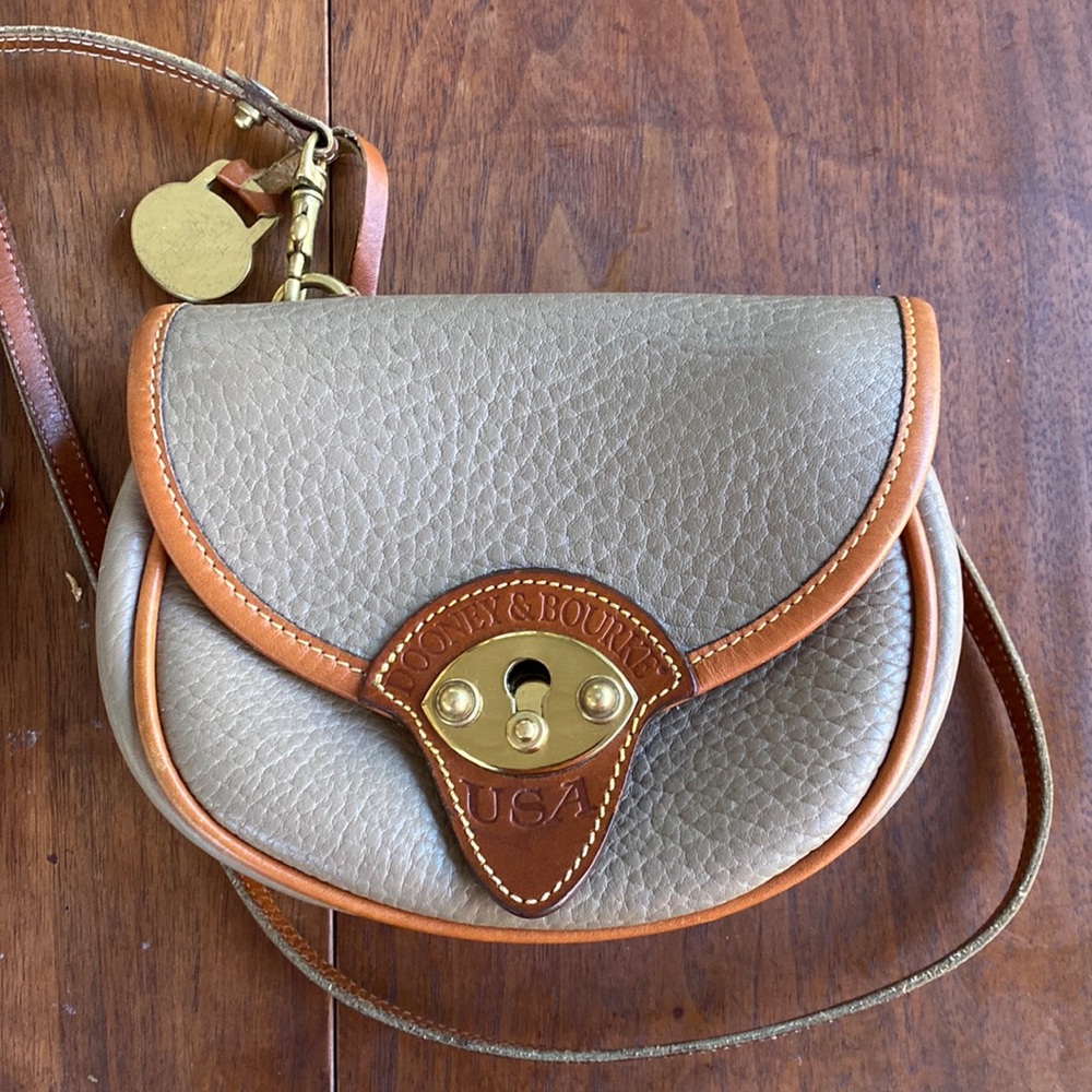 Vintage Dooney & Bourke Leather Cavalry Crossbody bag